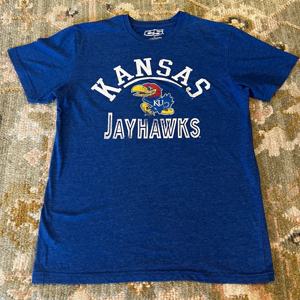Kansas Jayhawks E5 Shirt Men’s Size‎ Medium Color Blue